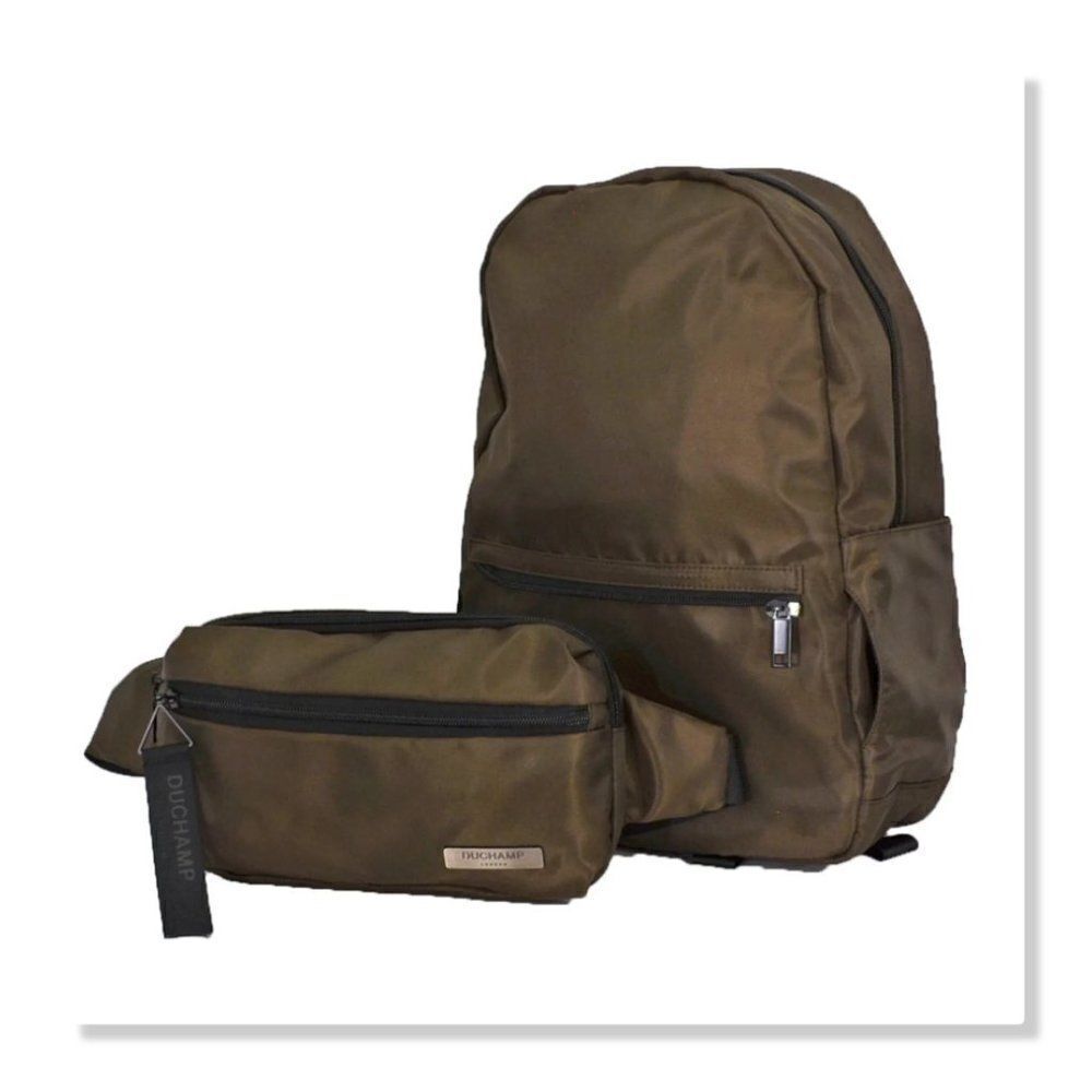 Duchamp Backpack & Belt Bag 2-Piece Set in Brown - NEW
